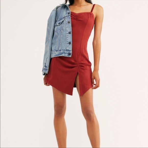 Free people Intimately Red Monroe Mini Dress - Picture 5 of 6